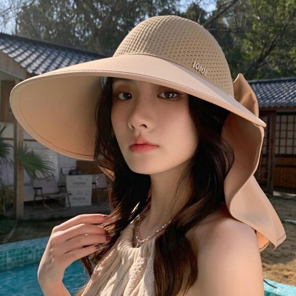 Women's Summer hat Diamond-Encrusted Sun Block hat UV Protection Large Brim Desi - Picture 3 of 6